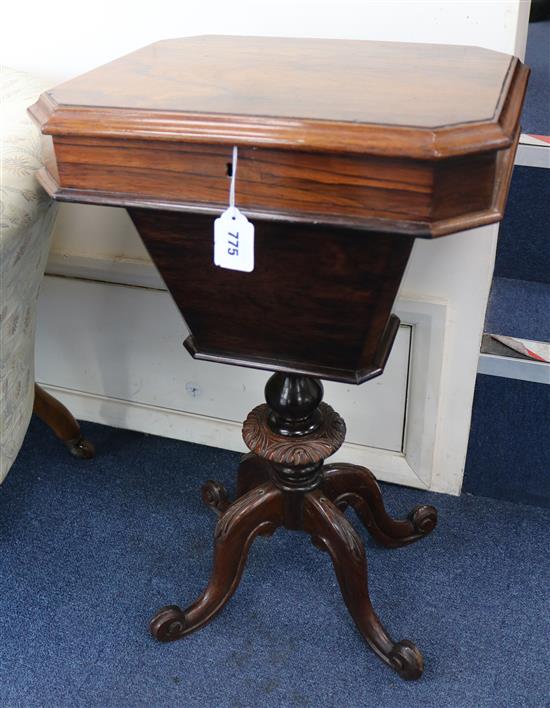 A Victorian rosewood work table, H.72cm